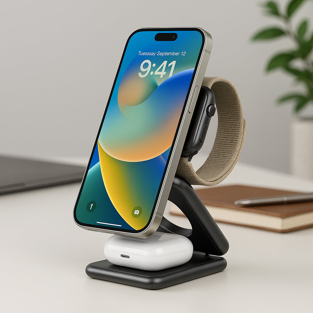 AlphaCharge – Chargeur 3-en-1 sans fil